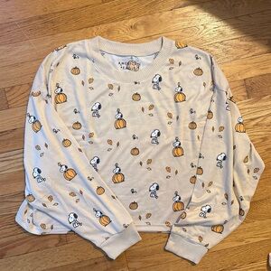 American Eagle Snoopy Fall Pajama TOP ONLY XXL
